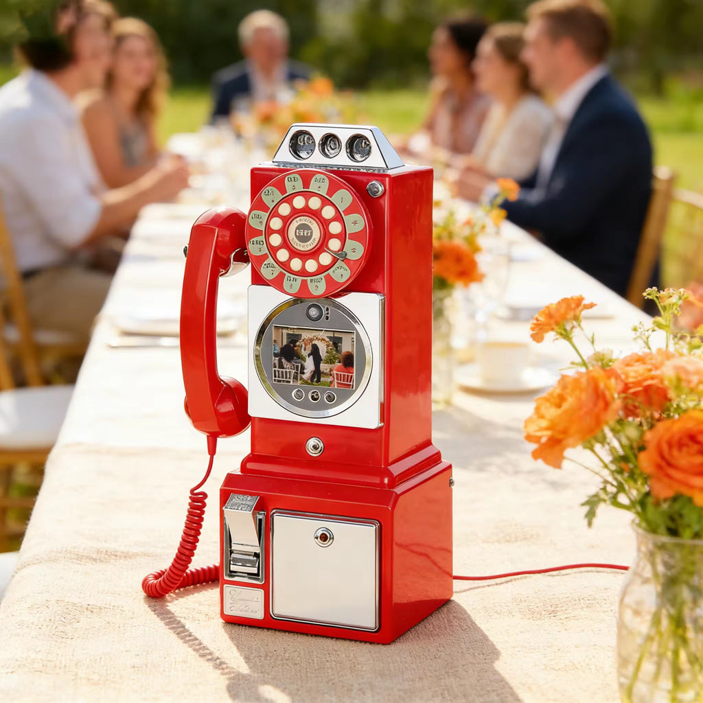 Vintage Video Guest Book Phone for Weddings | Audio & Video Message Booth | Retro Wedding Guestbook